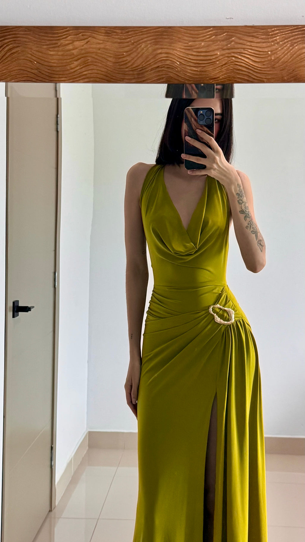 Vestido Valeria Verde Lima