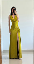 Vestido Valeria Verde Lima
