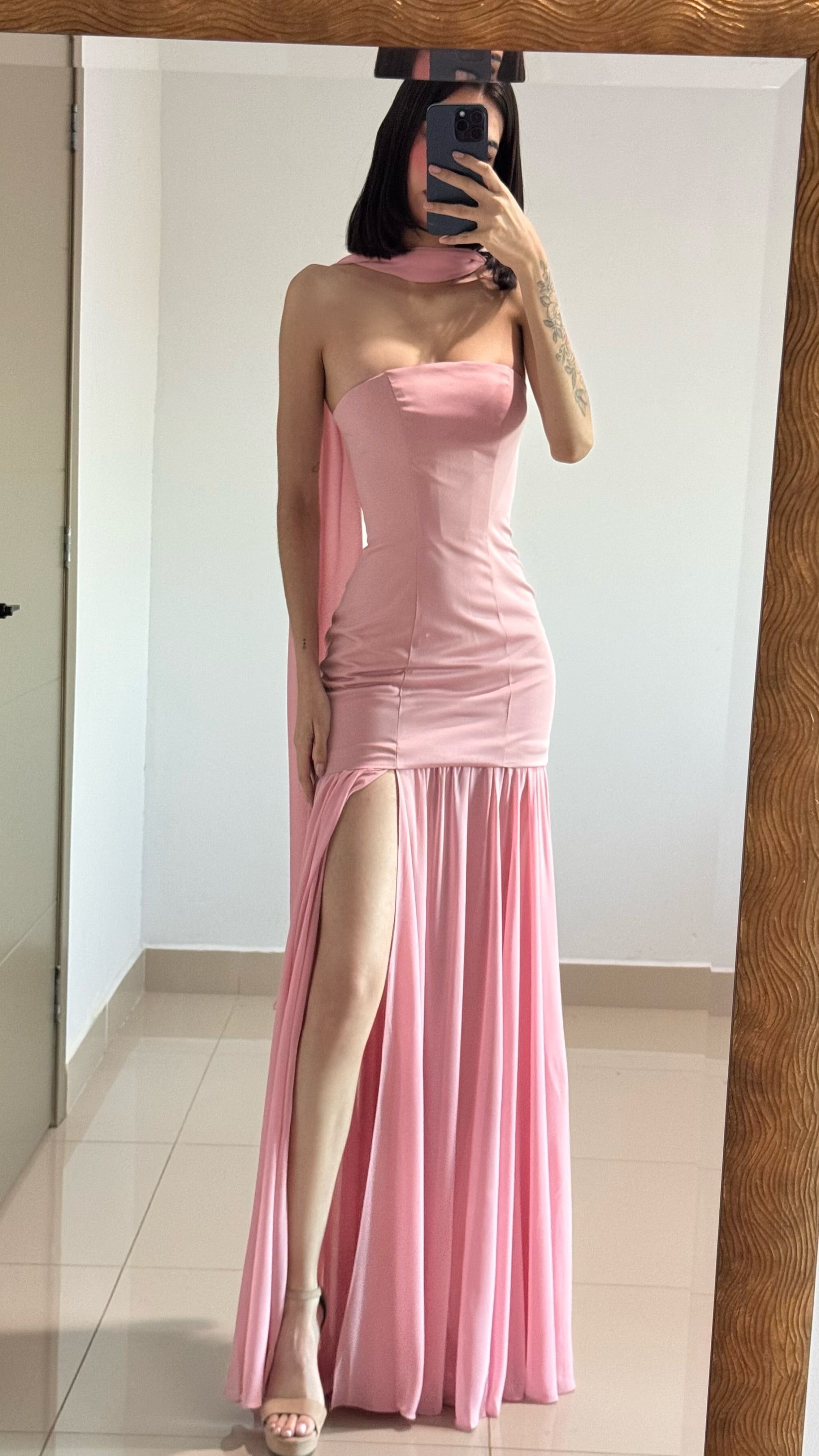 Vestido Carolina Rosa