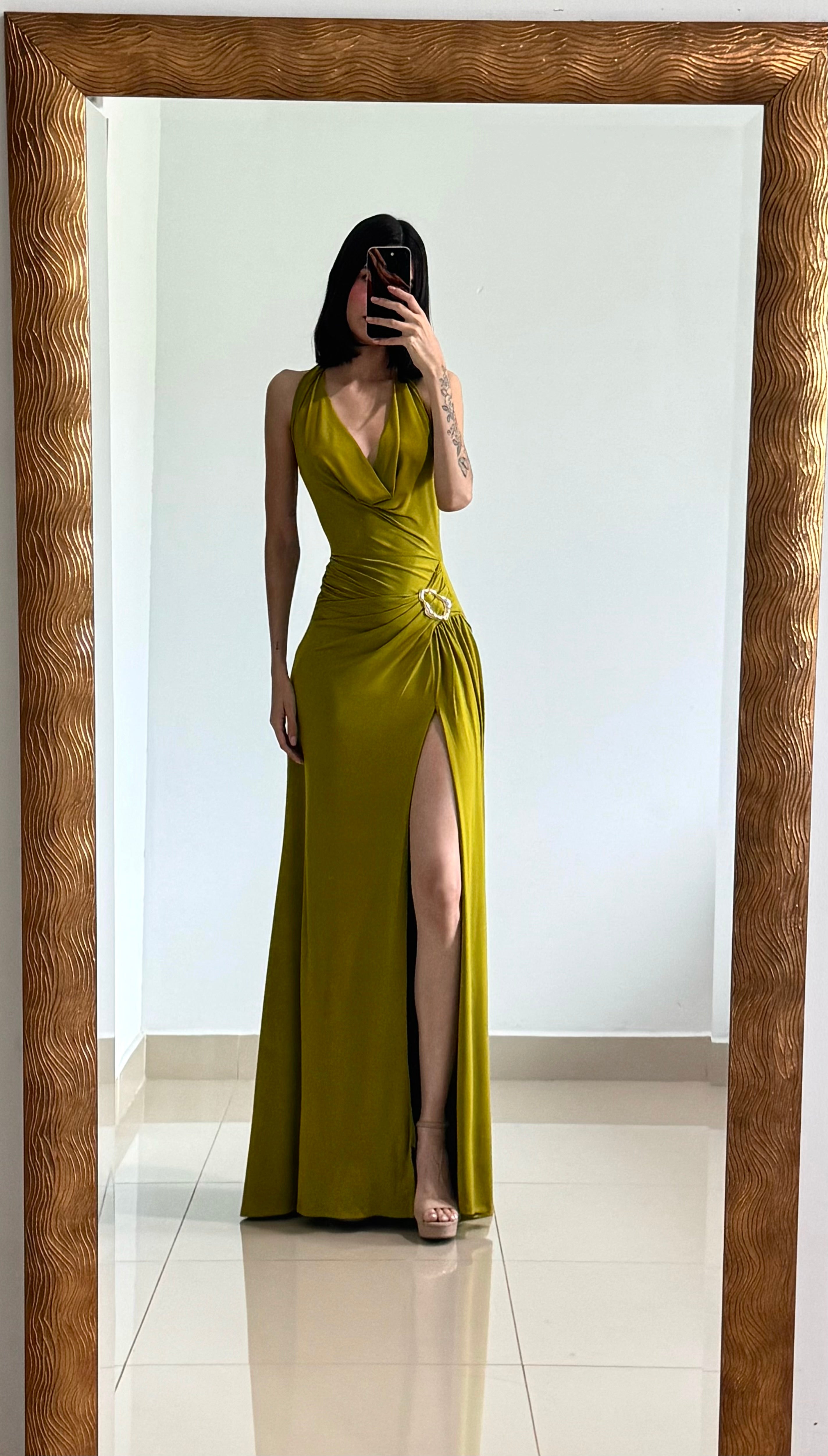 Vestido Valeria Verde Lima